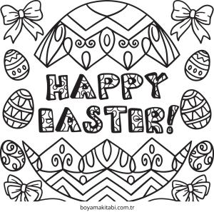 Easter boyama sayfası – renkli çizimler, okul öncesi