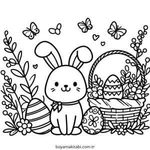 Easter boyama sayfası – boyama etkinliği, çocuk aktivitesi