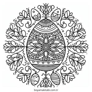 Easter boyama sayfası – evde etkinlik, ücretsiz yazdır