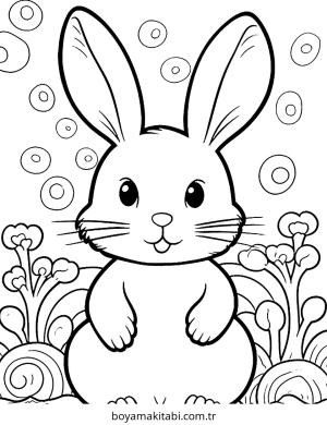 Easter boyama sayfası – PDF indir, sevimli karakter