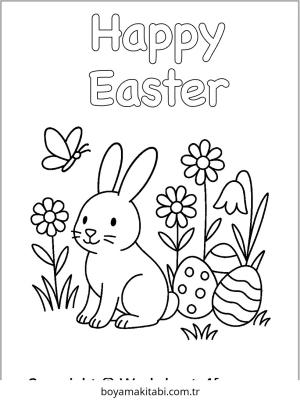 Easter boyama sayfası – keyifli zaman, renkli çizimler