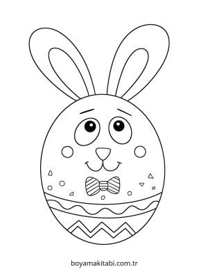 Easter boyama sayfası – basit çizim, kolay boyama