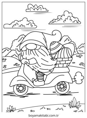 Easter boyama sayfası – çocuk aktivitesi, PDF indir