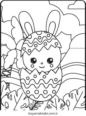 Easter boyama sayfası – keyifli zaman, renkli çizimler