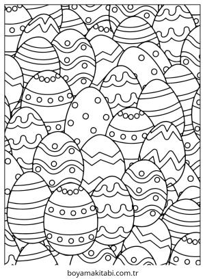 Easter boyama sayfası – çizgi film temalı, basit çizim