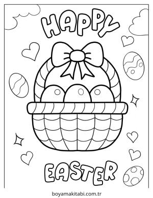 Easter boyama sayfası – boyama çalışması, yaratıcılığı geliştirir