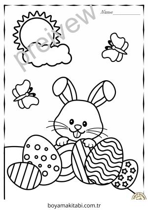Easter boyama sayfası – okul öncesi, evde etkinlik