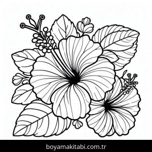 Ebegümeci boyama sayfası – keyifli zaman, renkli çizimler