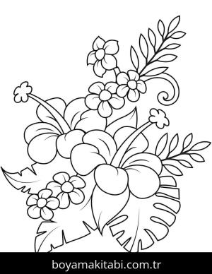 Ebegümeci boyama sayfası – keyifli zaman, renkli çizimler