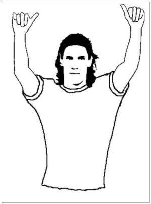 Edinson Cavani boyama sayfası,  coloring page, Edinson Cavani Kirli Eller, 