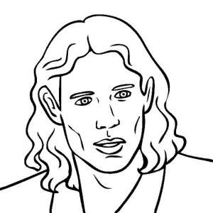 Edinson Cavani boyama sayfası,  coloring page, Yüz Edinson Cavani, 