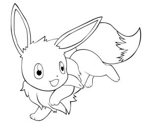 Eevee boyama sayfası,  coloring page, Çocuklar için Eevee, 