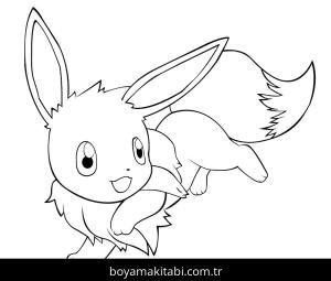 Eevee boyama sayfası – boyama etkinliği, çocuk aktivitesi