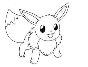 Eevee boyama sayfası,  coloring page, Sevimli Eevee, 