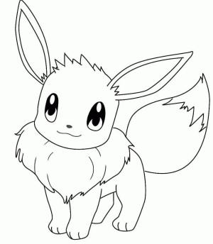 Eevee boyama sayfası,  coloring page, Eevee çocuklar için ücretsiz, 