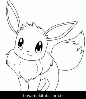 Eevee boyama sayfası – eğitici aktivite, yaratıcılık