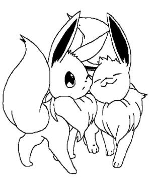 Eevee boyama sayfası,  coloring page, Güzel Eevee resmi, 