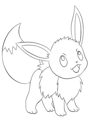 Eevee boyama sayfası,  coloring page, Küçük Eevee, 