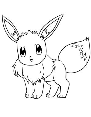 Eevee boyama sayfası,  coloring page, Sürpriz Eevee, 