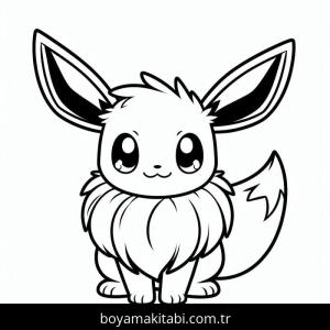 Eevee boyama sayfası – el becerilerini geliştirir, boyama çalışması