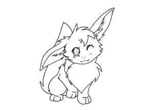 Eevee boyama sayfası,  coloring page, Eevee ücretsiz resim, 