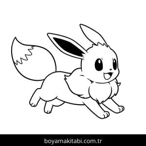 Eevee boyama sayfası – kolay boyama, eğitici aktivite