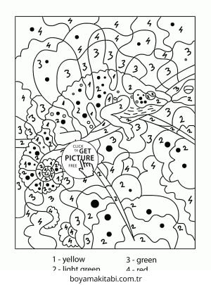 Eğitimsel boyama sayfası – sanatsal çalışma, çocuklar için