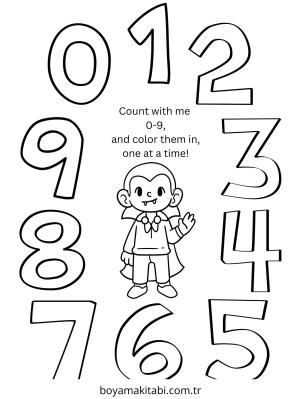 Eğitimsel boyama sayfası – eğlenceli etkinlik, el becerilerini geliştirir