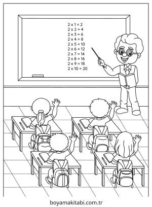 Eğitimsel boyama sayfası – kolay boyama, eğitici aktivite