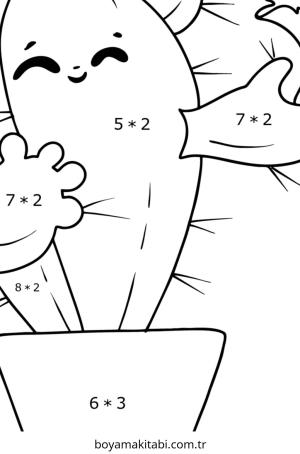 Eğitimsel boyama sayfası – sevimli karakter, sanatsal çalışma