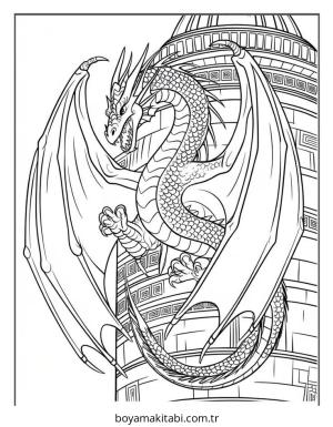 Ejderha boyama sayfası – yaratıcılık, eğlenceli etkinlik