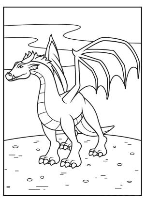 Ejderha boyama sayfası, Dragon coloring page, Mükemmel Ejderha, 