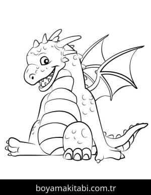 Ejderha boyama sayfası – keyifli zaman, renkli çizimler