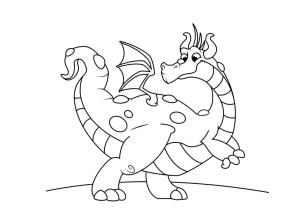 Ejderha boyama sayfası, Dragon coloring page, Komik Ejderha, 