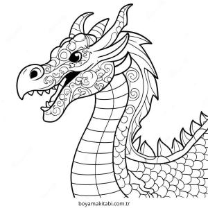 Ejderha boyama sayfası – keyifli zaman, renkli çizimler