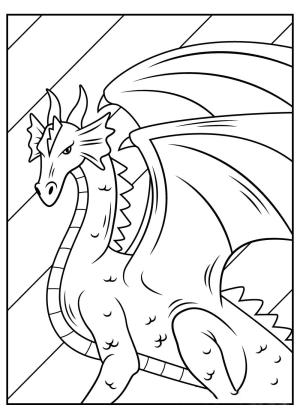 Ejderha boyama sayfası, Dragon coloring page, Ejderha Portresi, 