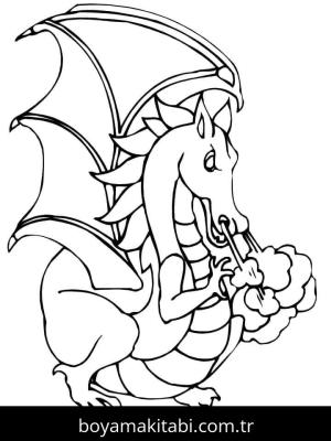 Ejderha boyama sayfası – ücretsiz yazdır, boyama etkinliği