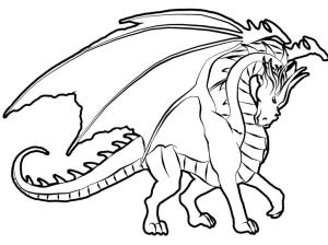 Ejderha boyama sayfası, Dragon coloring page, Dev Ejderha, 