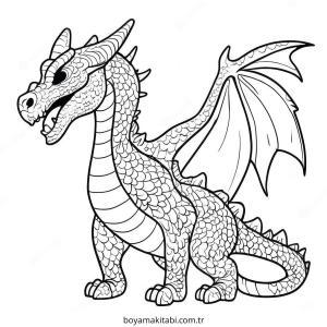Ejderha boyama sayfası – ücretsiz yazdır, boyama etkinliği
