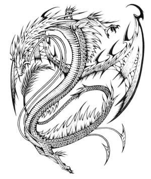 Ejderha boyama sayfası, Dragon coloring page, Normal Ejderha, 