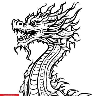 Ejderha boyama sayfası, Dragon coloring page, , 