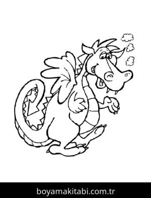 Ejderha boyama sayfası – eğitici aktivite, yaratıcılık