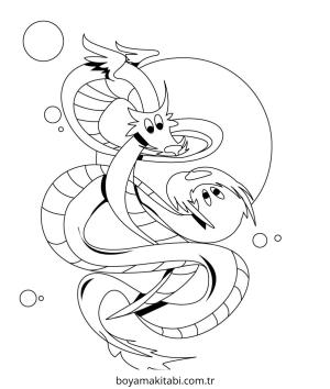 Ejderha boyama sayfası – evde etkinlik, ücretsiz yazdır