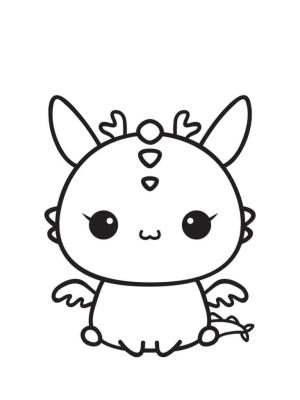 Ejderha boyama sayfası, Dragon coloring page, Kawaii Ejderhası, 