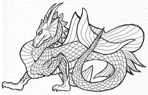 Ejderha boyama sayfası, Dragon coloring page, Harika Ejderha, 