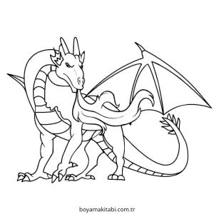 Ejderha boyama sayfası – eğitici aktivite, yaratıcılık