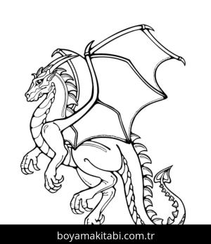 Ejderha boyama sayfası – evde etkinlik, ücretsiz yazdır