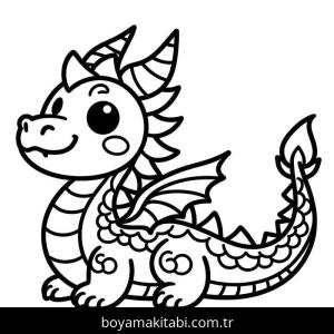 Ejderha boyama sayfası – yaratıcılığı geliştirir, keyifli zaman