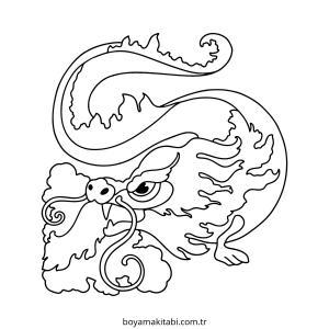 Ejderha boyama sayfası – keyifli zaman, renkli çizimler