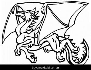 Ejderha boyama sayfası – renkli çizimler, okul öncesi